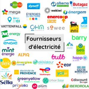 Liste des fournisseurs d'électricité